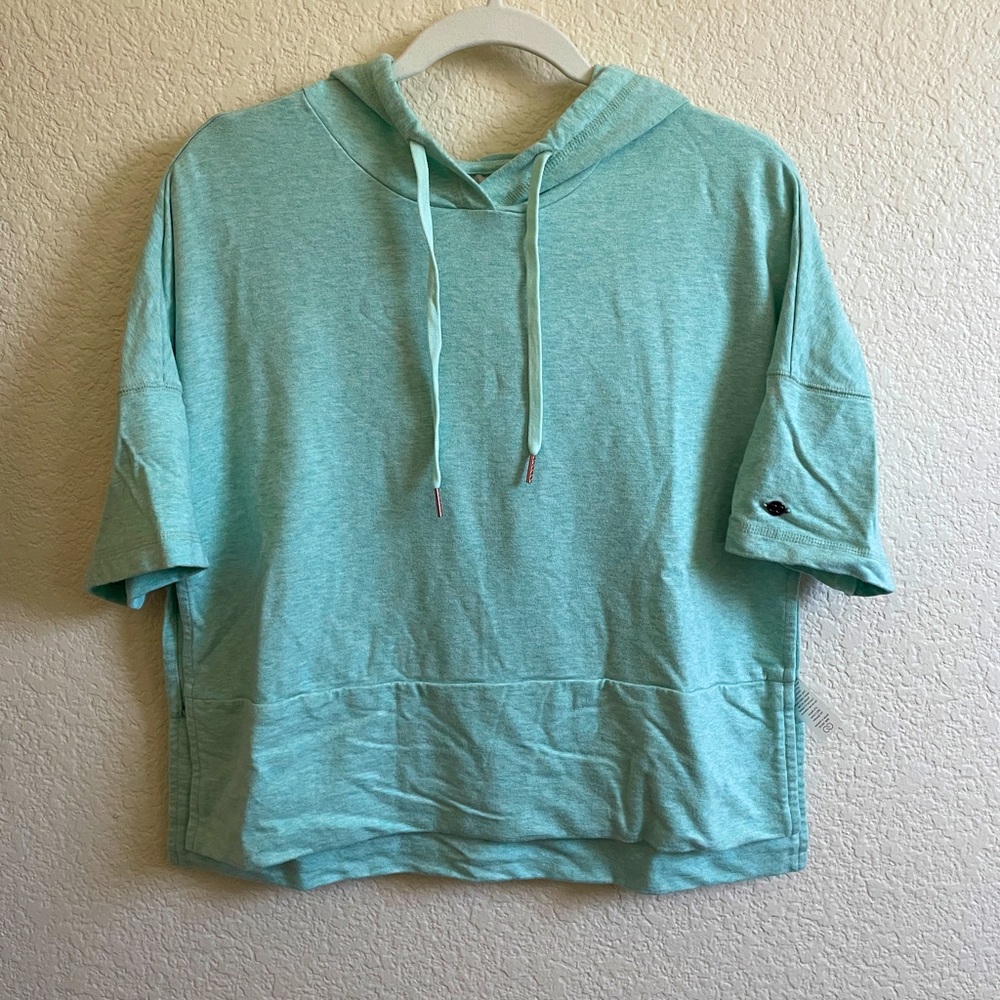 Teal EUC Short Sleeve Hoodie